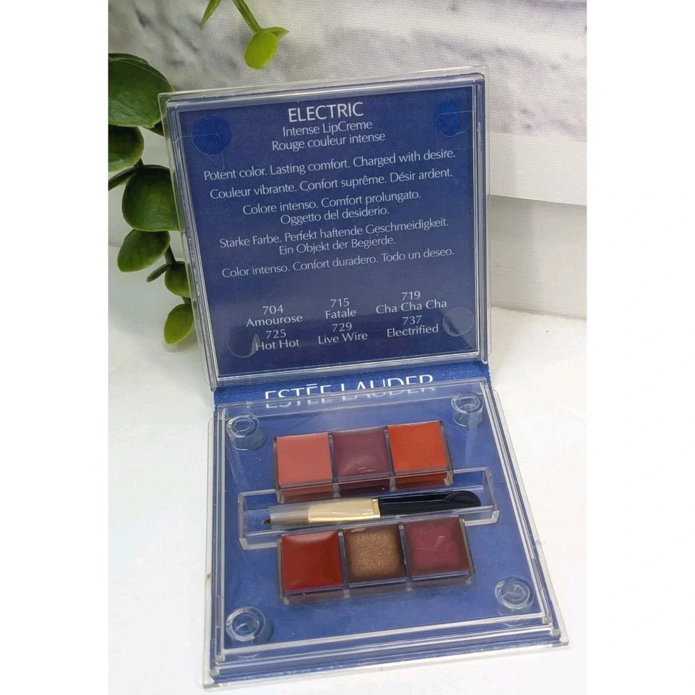 VTG NEW RARE💋Estée Lauder Electric LipCreme Live Wire Electrified Fatale HotHot